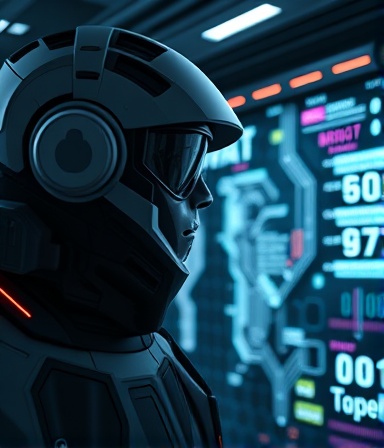 fortified backup security, vigilant stance, scanning for threats, photorealistic, futuristic tech lab, highly detailed, glowing security grids, encrypted data scripts, monochrome with neon accents, low key lighting, shot with a macro lens.